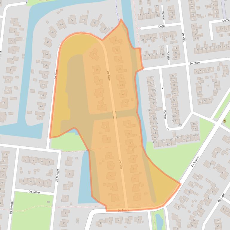 Kaart van postcodegebied 9001NH.