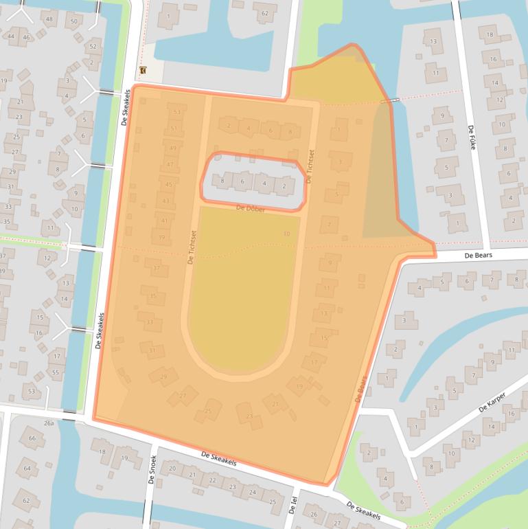 Kaart van postcodegebied 9001NK.
