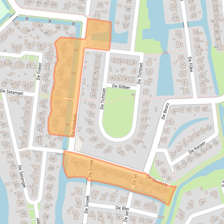 Kaart van postcodegebied 9001NM.