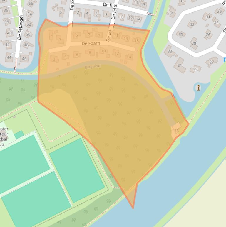 Kaart van postcodegebied 9001NT.