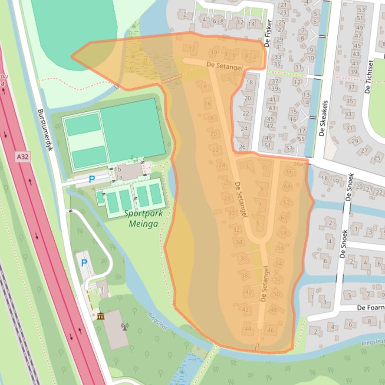 Kaart van postcodegebied 9001NX.