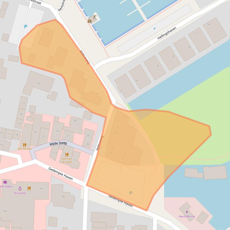 Kaart van postcodegebied 9001PZ.