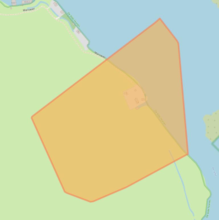 Kaart van postcodegebied 9001VZ.