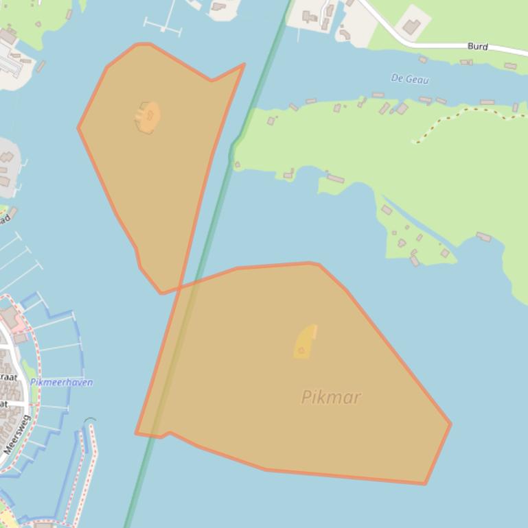 Kaart van postcodegebied 9001WB.