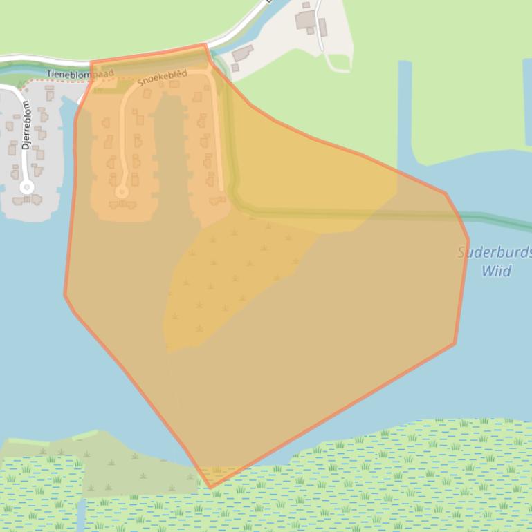 Kaart van postcodegebied 9001WX.