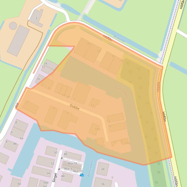 Kaart van postcodegebied 9001XN.