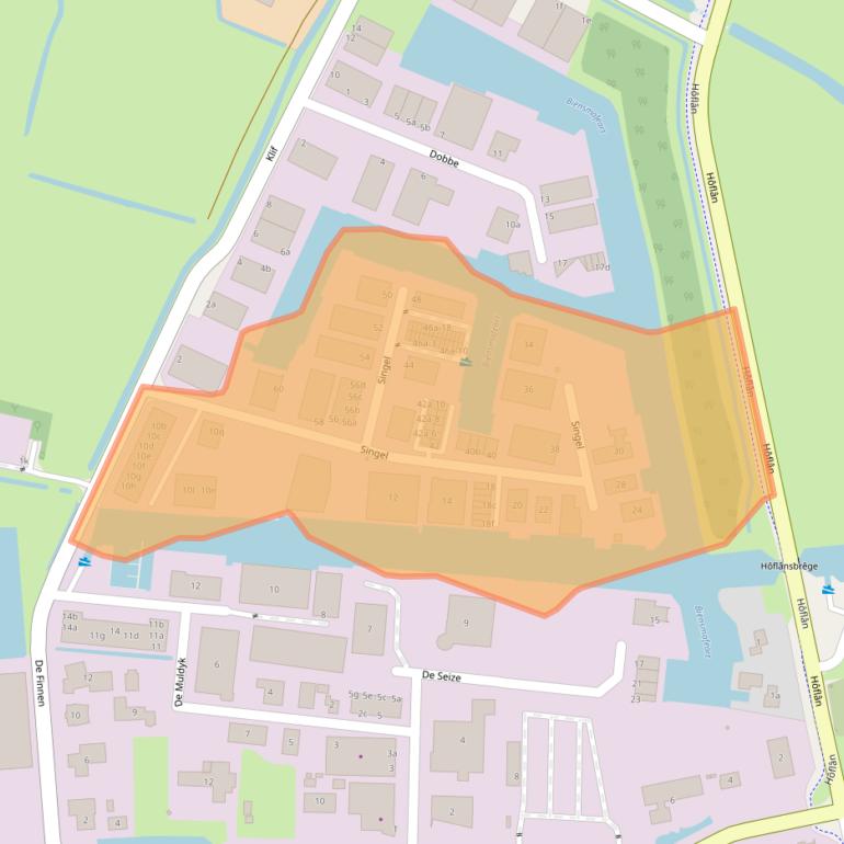 Kaart van postcodegebied 9001XP.