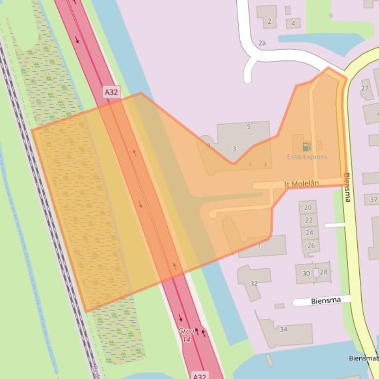 Kaart van postcodegebied 9001XS.