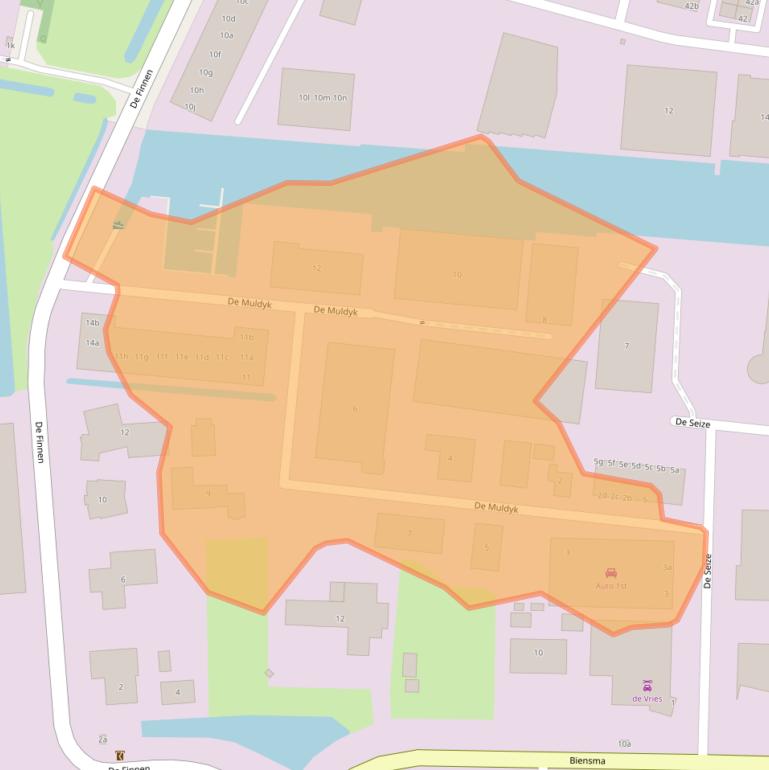 Kaart van postcodegebied 9001XV.