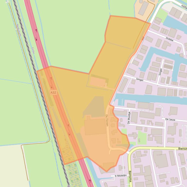 Kaart van postcodegebied 9001XW.