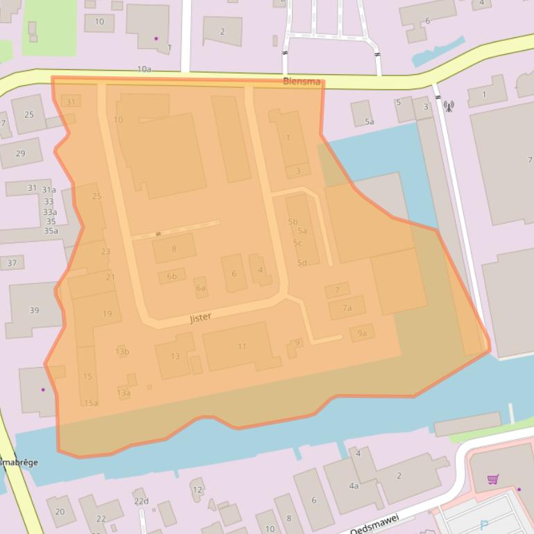 Kaart van postcodegebied 9001XX.