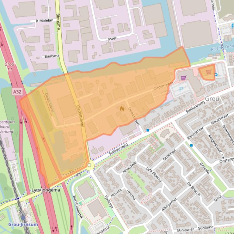 Kaart van postcodegebied 9001ZJ.