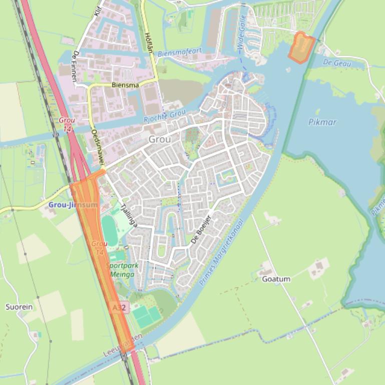 Kaart van postcodegebied 9001ZK.