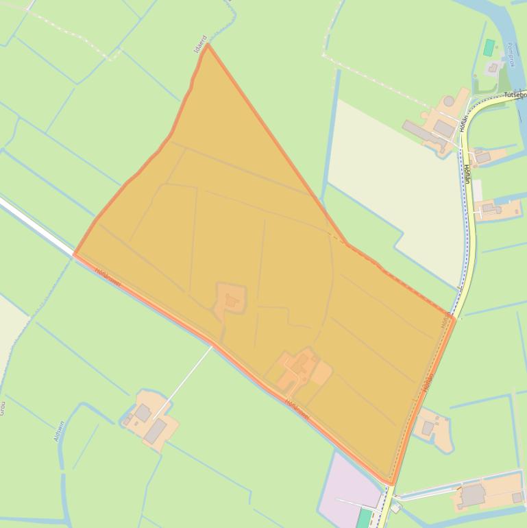 Kaart van postcodegebied 9001ZN.