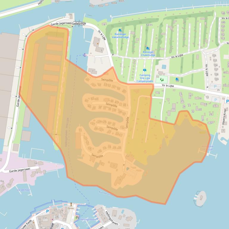 Kaart van postcodegebied 9001ZS.