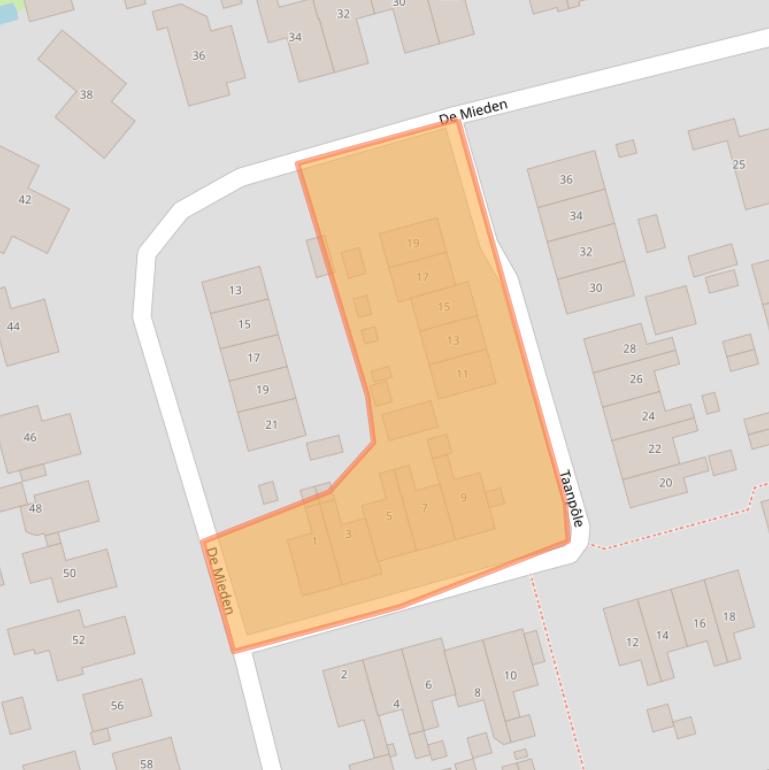 Kaart van postcodegebied 9003MP.