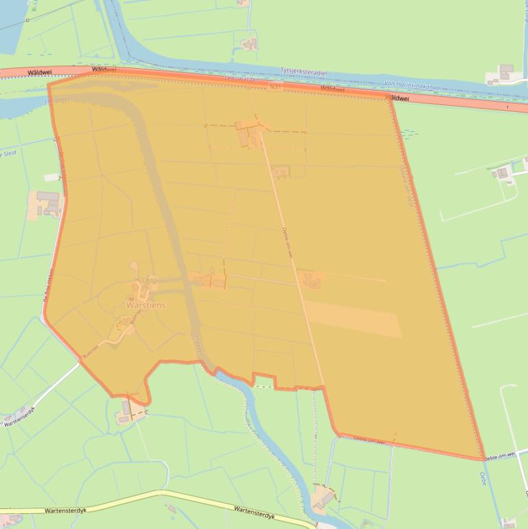 Kaart van postcodegebied 9004.