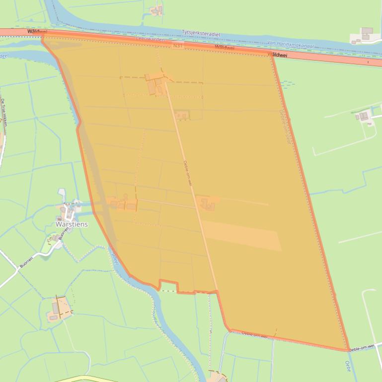 Kaart van postcodegebied 9004XZ.