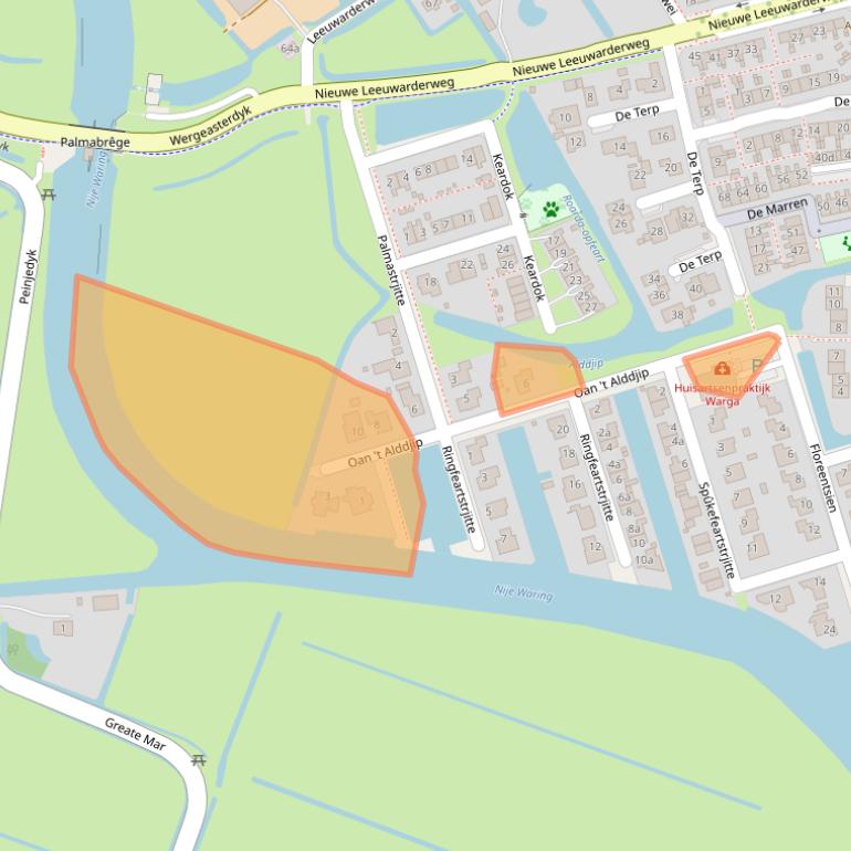 Kaart van postcodegebied 9005MG.