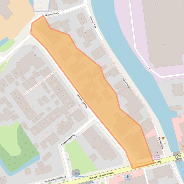 Kaart van postcodegebied 9005NE.