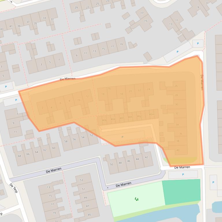 Kaart van postcodegebied 9005NT.