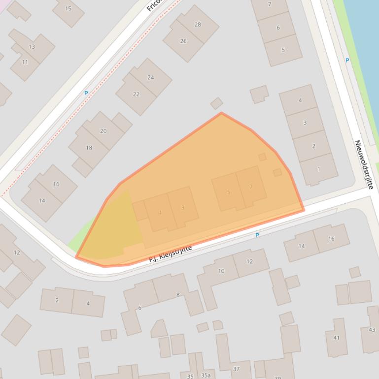 Kaart van postcodegebied 9005PG.