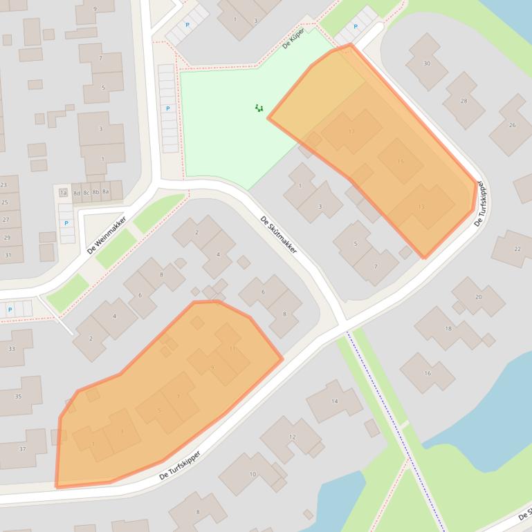 Kaart van postcodegebied 9005RG.