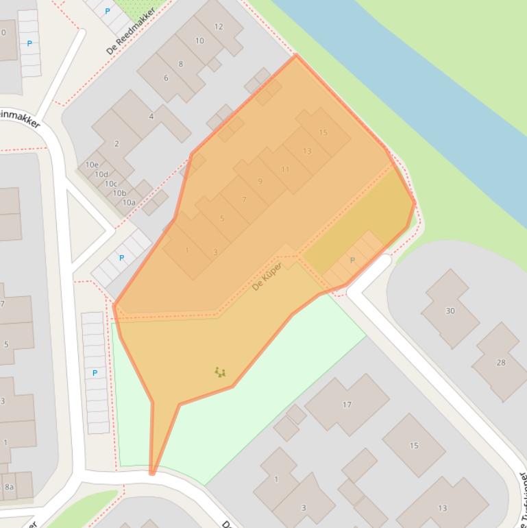 Kaart van postcodegebied 9005RP.