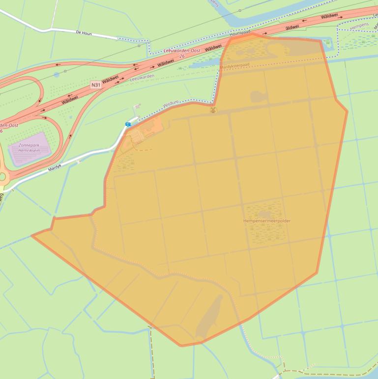 Kaart van postcodegebied 9005XH.