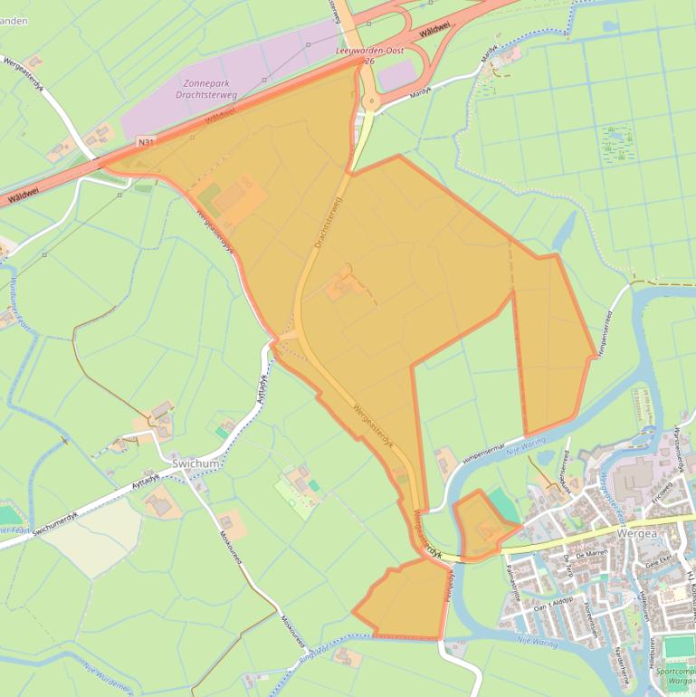 Kaart van postcodegebied 9005XK.
