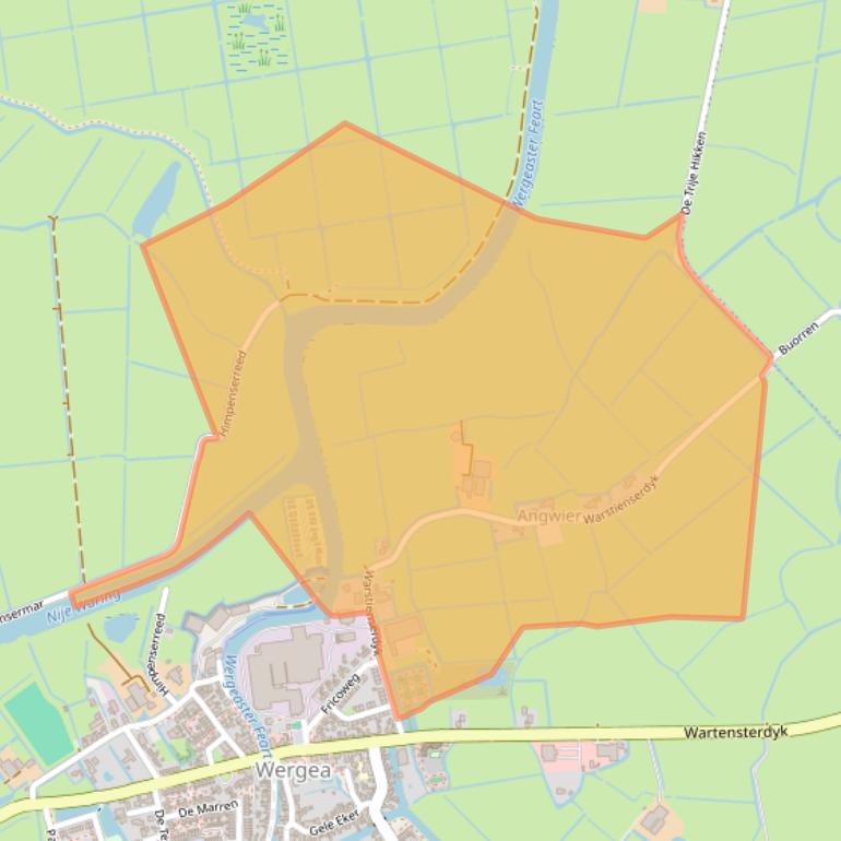 Kaart van postcodegebied 9005XM.