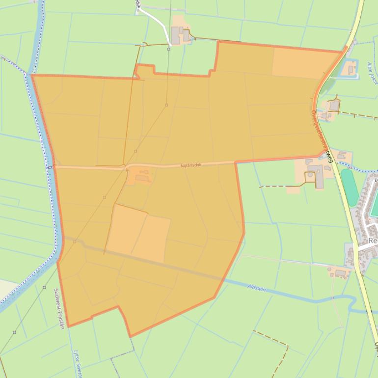 Kaart van postcodegebied 9008SG.