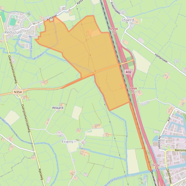 Kaart van postcodegebied 9008TV.