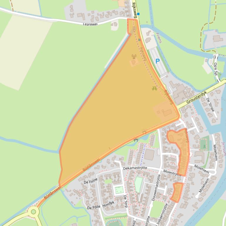 Kaart van postcodegebied 9011VE.