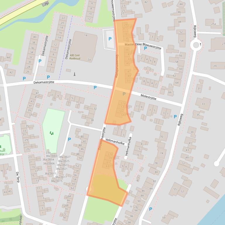 Kaart van postcodegebied 9011VP.