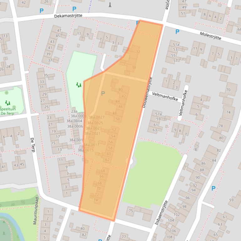 Kaart van postcodegebied 9011VT.