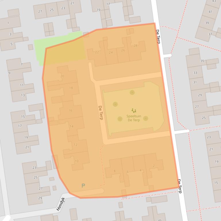 Kaart van postcodegebied 9011VZ.