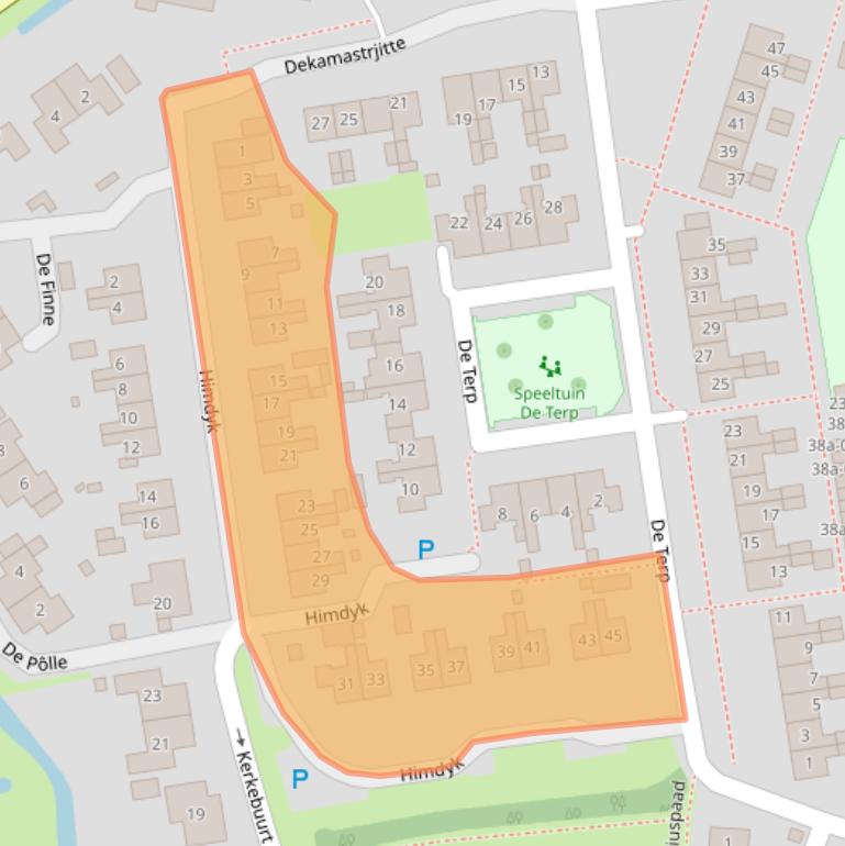 Kaart van postcodegebied 9011WB.