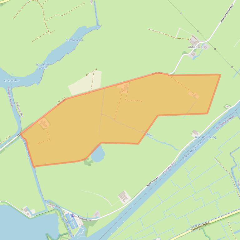 Kaart van postcodegebied 9011WN.