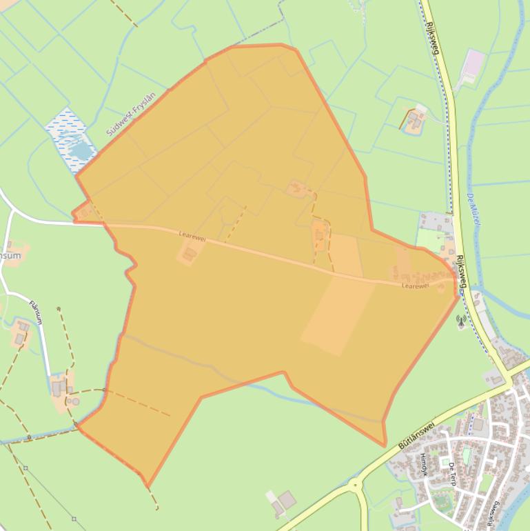 Kaart van postcodegebied 9011XB.