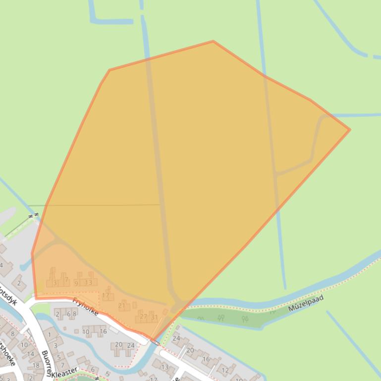 Kaart van postcodegebied 9012CK.