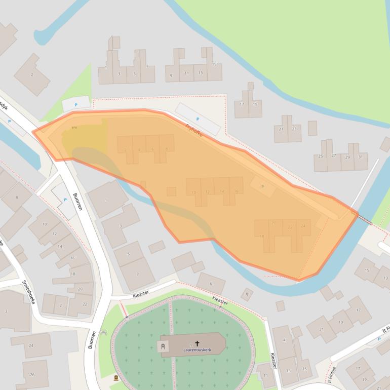 Kaart van postcodegebied 9012CL.