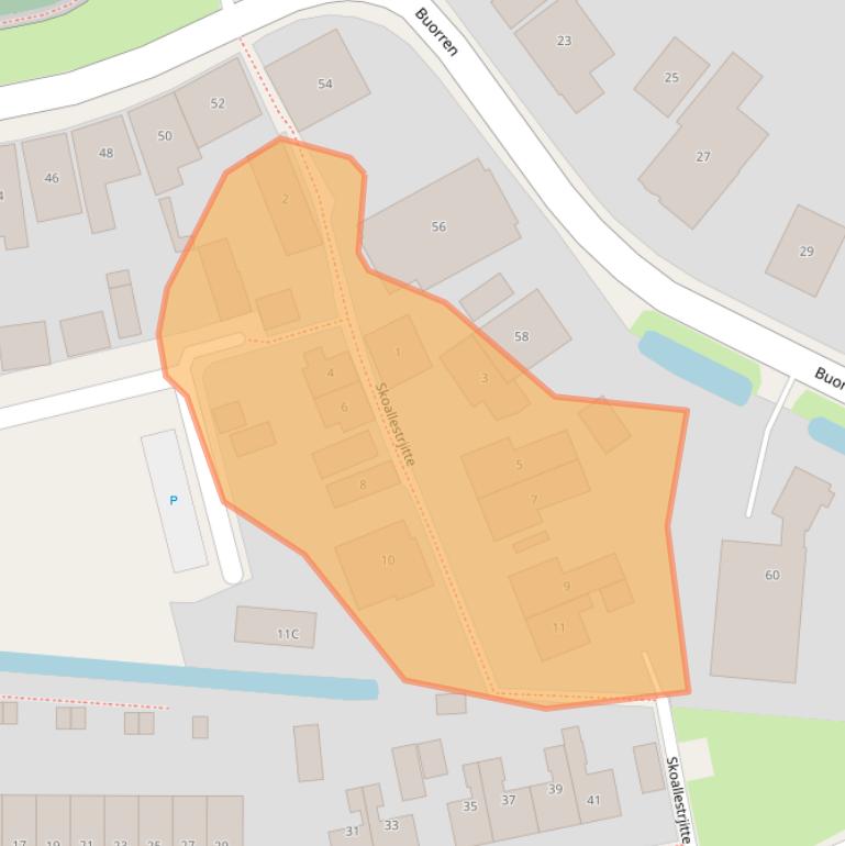 Kaart van postcodegebied 9012DD.