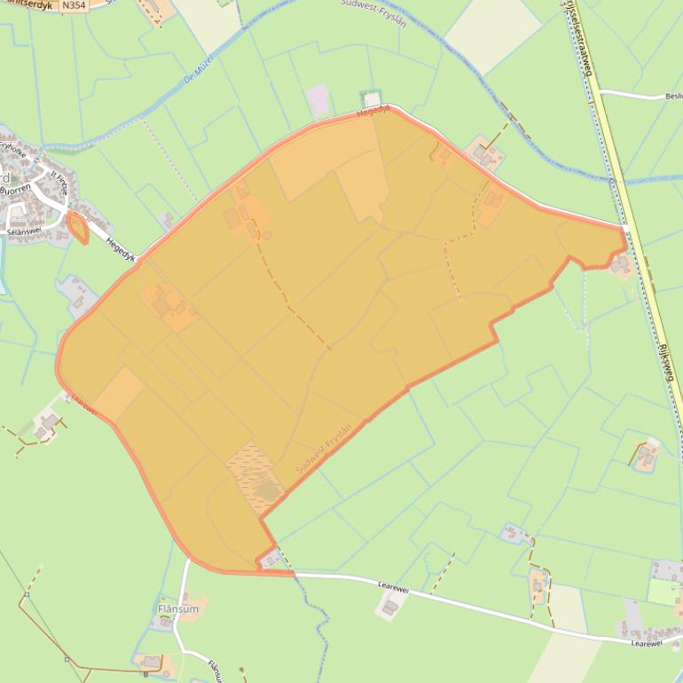 Kaart van postcodegebied 9012DM.