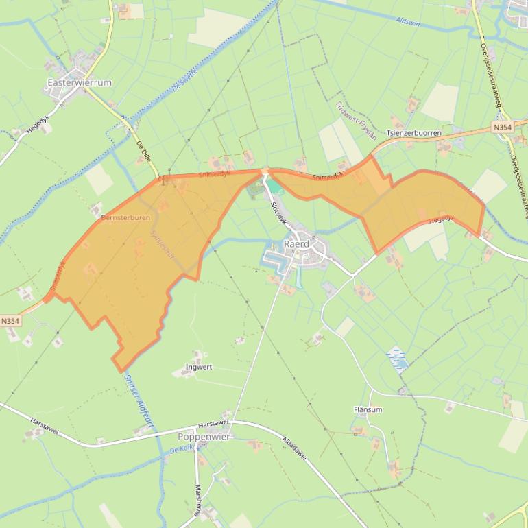 Kaart van postcodegebied 9012DR.