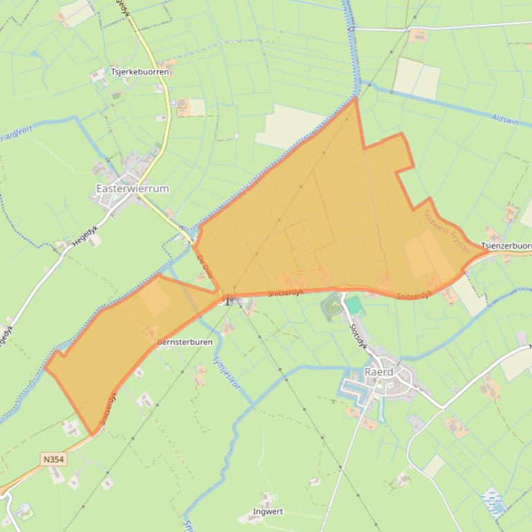 Kaart van postcodegebied 9012DS.