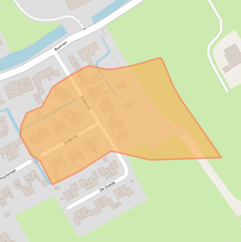 Kaart van postcodegebied 9014CG.