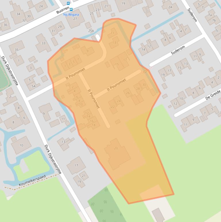 Kaart van postcodegebied 9014CK.