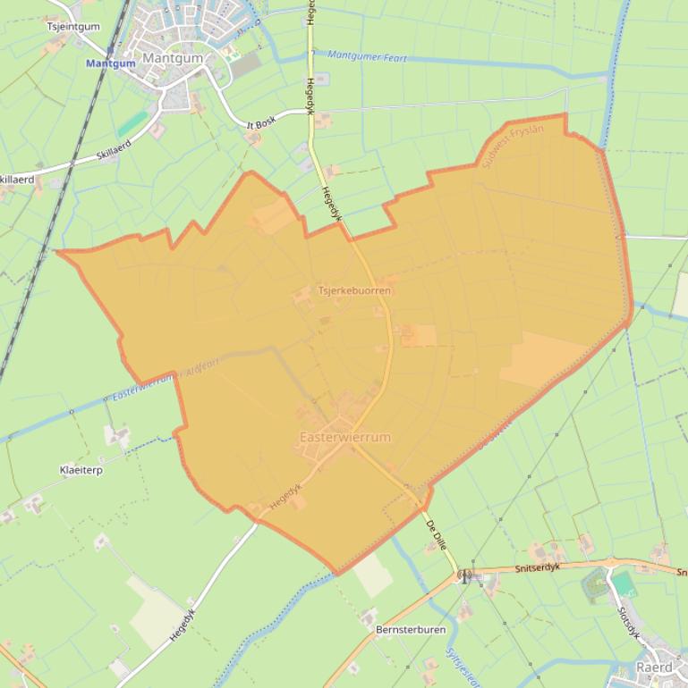 Kaart van postcodegebied 9021.