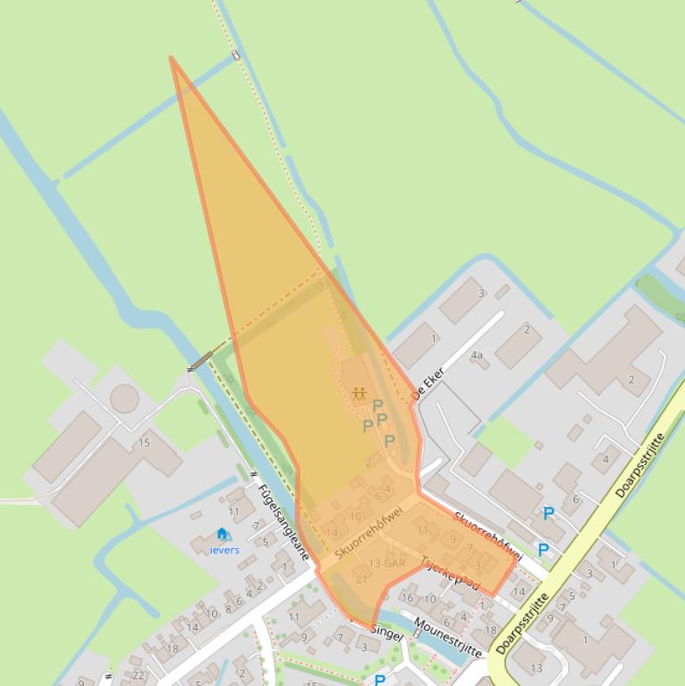 Kaart van postcodegebied 9021CE.